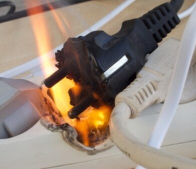 Fios com curto circuito